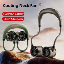 Load image into Gallery viewer, Bladeless Neck Fan USB Charging Portable Hands-Free Hanging Fan,Foldable Quiet Personal Cooling Fan for Outdoor Sports Travel
