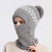 Load image into Gallery viewer, Beanies For Women Winter Knitted Hats Thick Warm Beanie Skullies Hat Female Gradient Bonnet Beanie Caps Outdoor Riding Set

