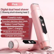 Load image into Gallery viewer, Protable 2 IN 1 Dual-Head Full-Body Hair Trimmer For Men And Women Waterproof And Safe Easy To Use Cordless
