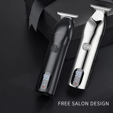 Load image into Gallery viewer, Professional Cordless Blade LCD Hair Trimmer Beard Hair Clipper Barber Shop Rechargeable Hair Cutting Machine USB with Box
