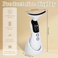 Load image into Gallery viewer, Neck Facial Massager Face Sculpting Tool with Rechargeable Base Microcurrent Beauty Device 7 Color LED Vibration for Skin Care
