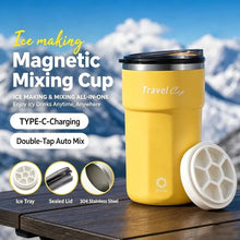 Load image into Gallery viewer, USB Rechargeable Self Stirring Coffee Mug with Ice Tray Portable Magnetic Mixing Cup Leak-proof Stainless Steel
