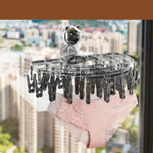 Load image into Gallery viewer, With Clips Suction Cup Sock Hanger Foldable Retractable Sock Drying Rack Waterproof Wall Mounted Drying Hanger Balcony Home
