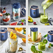 Load image into Gallery viewer, Portable Small Electric Juicer Stainless Steel Blade Cup Juicer Fruit Automatic Smoothie Blender Kitchen Tool
