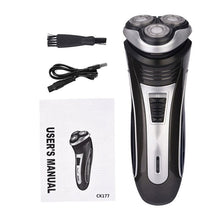 Load image into Gallery viewer, Electric Hair Beard Trimmer USB Rechargeable Shaver 3D Floating Heads Razors For Men Bareheaded Shaving Face Care Hair Cutting
