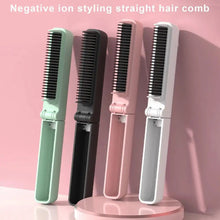 Load image into Gallery viewer, Portable Hair Styling Tool Hair Straightening Comb Portable Hot Brush Foldable Hair Straightener Comb with Fast for Travel
