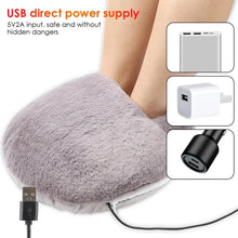Load image into Gallery viewer, USB Foot Warmer Electric Foot Warming Shoes Foot Warming Device Or Home Office School Fall Winter Essential Warm Feet Artifact
