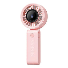 Load image into Gallery viewer, Portable Fan Summer Cool Small Fan USB Rechargeable Hanging Neck Digital Display Electric Folding High Speed Fan
