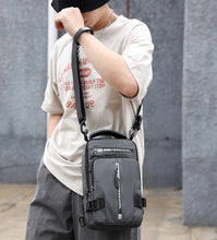 Load image into Gallery viewer, Men Sling Backpack Cross body Shoulder Chest Bag with USB Charging Port Travel Waterproof Nylon Male Multipurpose Messenger Bags
