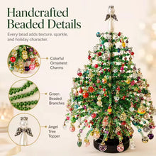 Load image into Gallery viewer, Handmade Bead Weaving Christmas Tree DIY Kit Desktop Holiday Decoration Beaded Xmas Ornament Festive Craft Present
