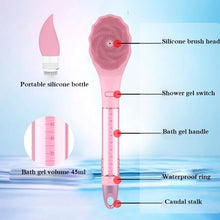 Load image into Gallery viewer, Electric Shower Brush Multifunction Long Handled Body Exfoliation Waterproof Anti-slip Automatic Bath Cleaning Massage Brush
