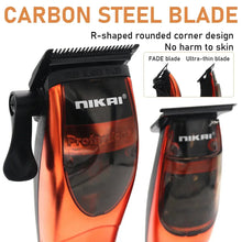 Load image into Gallery viewer, Professional 9200RPM 2PC SET Hair Clippers Hair Trimmer with Charging Base Fade Blade Mens Cordless Barbers Haircut Kit
