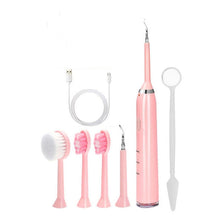 Load image into Gallery viewer, Newest 6in1 Electric Toothbrush Tooth Cleaner USB Rechargeable 3 Modes Sonic Dental Scaler High-frequency to Remove Tartar Stain
