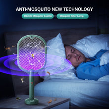 Load image into Gallery viewer, Smart Electric Insect Racket Swatter Zapper 3000V USB Rechargeable Summer Mosquito Lamp Bug Killer Trap Vertical Wall Held
