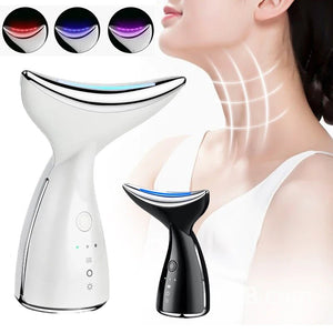 EMS Electric Neck Massager Microcurrent LED Photon Face Firming Rejuvenation Anti Wrinkle Thinng Double Chin Skin Care Device