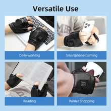 Load image into Gallery viewer, Smart Wireless Heating Leather Gloves Winter Thermal Fingerless Glove Hand Keep Warm
