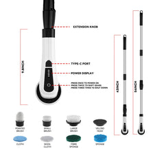 Load image into Gallery viewer, Electric Cleaning Brush 8 in 1 Multifunctional Household Wireless Rotatable Cleaning Brush For Bathroom Kitchen Windows Toilet
