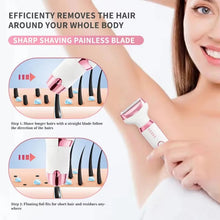 Load image into Gallery viewer, Electric Razor for Women 5 in 1 Rechargeable Painless Body Razors and Facial Hair Remover for Bikini Leg Body Face Underarm
