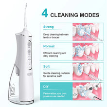 Load image into Gallery viewer, DIY PSI Dental Water Jet Pick Flossser Thread Oral Irrigator for Teeth Cleaning 300ml 4 Modes Portable Powerful Mouth Washing
