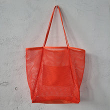 Load image into Gallery viewer, Spring Summer Solid Color Hollow Mesh Tote Bag Large Capacity Travel Shoulder Tote Bag Daily Beach Swimming Gym Shopping Bag
