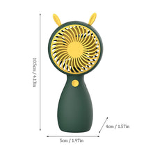 Load image into Gallery viewer, Portable Mini Fan USB Charging Handheld Cartoon Fan For Outdoor Creative Cute Mute Lanyard Desktop Small Cooling Conditioner Fan
