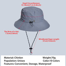 Load image into Gallery viewer, Sun Hat Quick Dry Waterproof Women Lightweight Fishing Hat with Protection Wide Brim Bucket Hat
