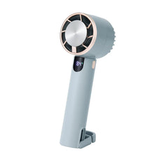 Load image into Gallery viewer, USB Rechargeable Mini Pocket Handheld Small Cooling Fan Portable Office Desktop Digital Display Cooler 3 Speed Foldable with Hook
