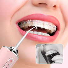 Load image into Gallery viewer, Oral Irrigator Portable Dental Water Flosser USB Rechargeable Water Jet Floss Tooth Pick 4 Jet Tip 220ml 3 Modes Teeth Cleaner
