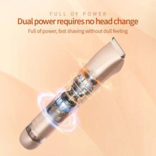 Load image into Gallery viewer, Double Head Electric Shaver Portable Body Epilator 2 in 1 Lady Electric Shaver for Hair Removal Wet and Dry Use
