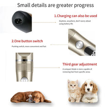 Load image into Gallery viewer, Professional Cat Dog Hair Clipper All Metal Rechargeable Pet Trimmer Cat Shaver Cutting Machine Puppy Grooming Haircut Low Noice
