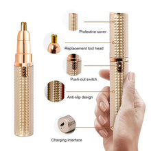 Load image into Gallery viewer, Hair Removal Device 3-in-1 Rechargeable Women's Shaver Painless Stainless Blade Electric Trimmer for Eyebrows Nose Legs Armpits
