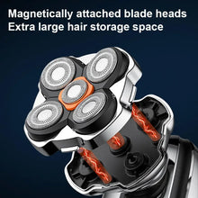 Load image into Gallery viewer, Head Shavers Upgraded 6-in-1 Electric Razor for Bald Men 5D Floating Shaving Rotary Shaver Grooming Kit IPX7 Waterproof Wet Dry
