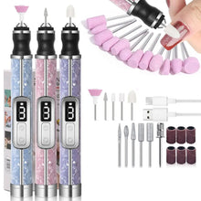 Load image into Gallery viewer, Low Noise Electric Nail Drill Multiple Gears 4 Gears Adjustable Nail Polishing Machine Rechargeable Nails Sander File Set
