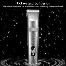 Load image into Gallery viewer, Full Body Washable Electric Hair Clipper Ceramic Professional Fine Adjustable Hair Trimmer Low Noise Hair Cutting Machine Razor
