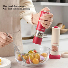 Load image into Gallery viewer, Electric Salt and Pepper Grinder Rechargeable Automatic Pepper Mill Grinder Adjustable Coarseness Shakers One-Hand Working RED

