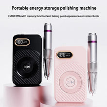 Load image into Gallery viewer, Portable Rechargeable 45000RPM Electric Nail File Machine for Acrylic Gel Nail Polishing Removal for Nail Salon Home
