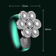 Load image into Gallery viewer, 6 in 1 Electric Head Shaver for Bald Men 7D Floating Cutter Beard Trimmer Clipper Shaving USB Wireless Charging
