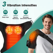 Load image into Gallery viewer, Electric Heated Vibration Shoulder Massage Pad Heating Massager for Shoulder Hot Compress Thermal Joint Brace Muscle Relaxation

