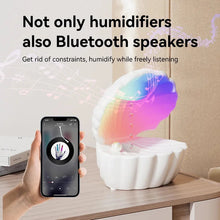 Load image into Gallery viewer, Portable Bluetooth Speaker Shell Design with Colorful Atmosphere Light Heavy Bass Bedroom Music Player Auto Power Off Humidifier
