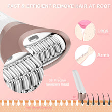 Load image into Gallery viewer, Electric Epilator Hair Removal for Women 5 in 1 Shaver for Legs Arms Underarms Bikini Public Hair Wet &amp; Dry Rechargeable

