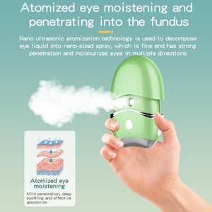 Nano Spray Eye Moisturizer Portable Steamer Moisturizing Atomizing Eye Sprayer Heated Massage with Relieve Eye Fatigue Dryness