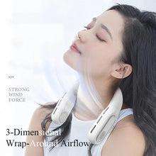 Load image into Gallery viewer, Portable Neck Fan Rechargeable Personal Fan 3 Speeds Adjustable Hands Free Bladeless Fan for Women Men Home Office Travel Sports
