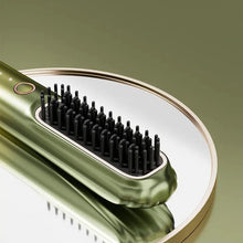 Load image into Gallery viewer, Portable Multifunctional Heating Comb Ptc 2 In 1 Hair Curler Hot Comb Hair Straightener Brush Wireless Hair Straightener
