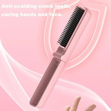 Load image into Gallery viewer, Portable Hair Styling Tool Hair Straightening Comb Portable Hot Brush Foldable Hair Straightener Comb with Fast for Travel
