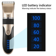 Load image into Gallery viewer, Professional Hair Trimmer Digital USB Rechargeable Hair Clipper for Men Haircut Ceramic Blade Razor Hair Cutter Barber Machine
