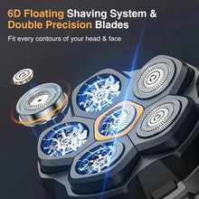 Load image into Gallery viewer, Electric Head Shavers for Bald Men 6D Magnetic Razor Hair Trimmer Rechargeable LED Display Waterproof Beard Shavers Hair Cutting
