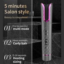 Load image into Gallery viewer, Automatic Hair Curler Electric Wireless USB Charging Portable Non-Hurt Curling Iron Home Hairdresser Styling Tool
