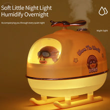 Load image into Gallery viewer, 300ml Cute Cartoon Helicopter Aroma Air Humidifier USB Electric Essential Oil Diffuser with Warm Night Light for Car Office Home
