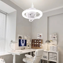 Load image into Gallery viewer, 50W Ceiling Fan Light Round LED Pendant Light 360°rotating Fan Blade Smart Remote Control For Living Room Bedroom Ceiling Light
