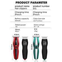 Load image into Gallery viewer, Professional Hair Clipper Wireless Hair Trimmer Hair Cutting Machine Electric Zero Cutting Machine Trimmer for Men
